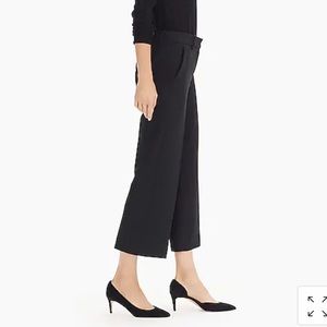 J. crew wide leg Peyton crop pants in 4 season stretch. Size 2 petite, Black